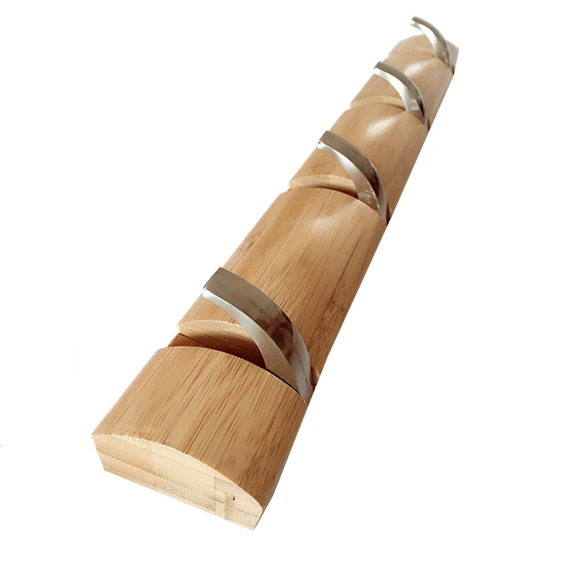 

Bamboo Hooks Towel Hanger Wall Mount Holder Door Hook Rack Foldable Coat Hat
