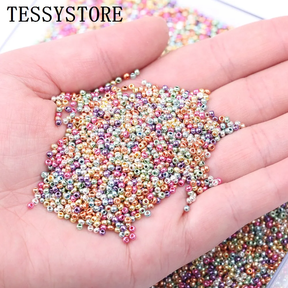 2000 шт. 2 мм Гальванизированный Стеклянный Бисер Чешский высококачественный