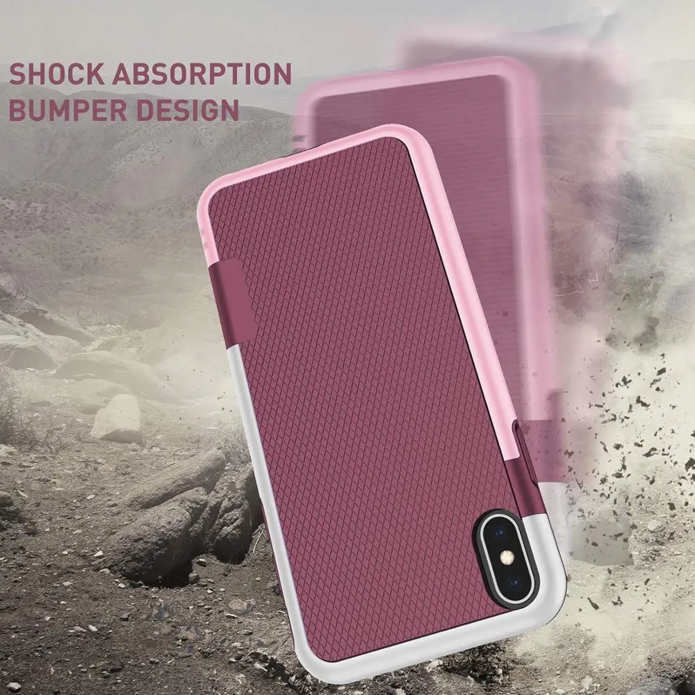Heavy Duty Hybrid Impact Shockproof Armor Rugged Case for iPhone 11 12 13 Pro XS Max XR X 10 8 7 6s Plus Soft TPU Silicone Cover