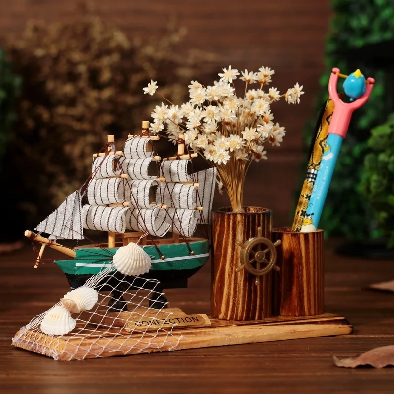 Креативная деревянная ручка для парусника ремесла резьба праздничный подарок