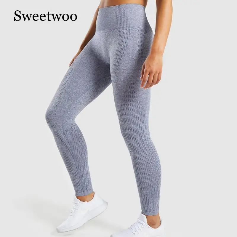 Бесшовные леггинсы с высокой талией спортивные штаны для фитнеса и йоги