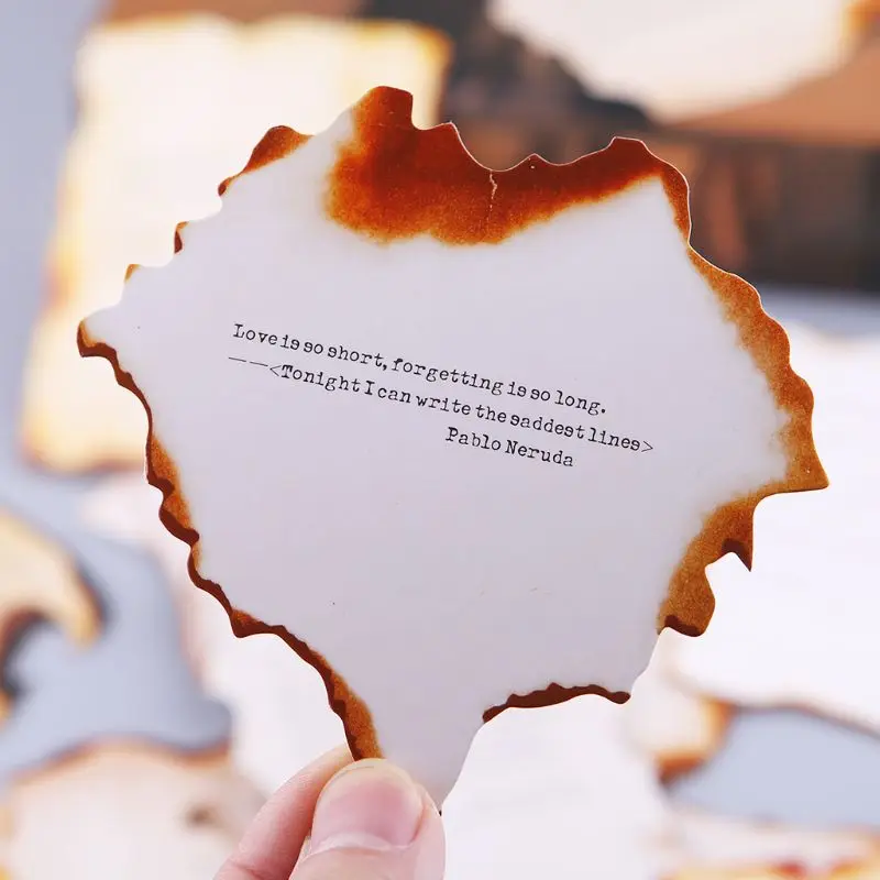 30 листов милая открытка сгоревшая надпись Подарочная на день рождения постер с