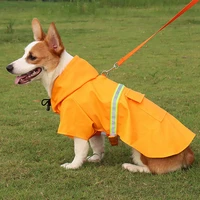 cross border new arrival pet raincoat hooded big dog poncho waterproof reflective dog raincoat pet clothes in stock wholesale