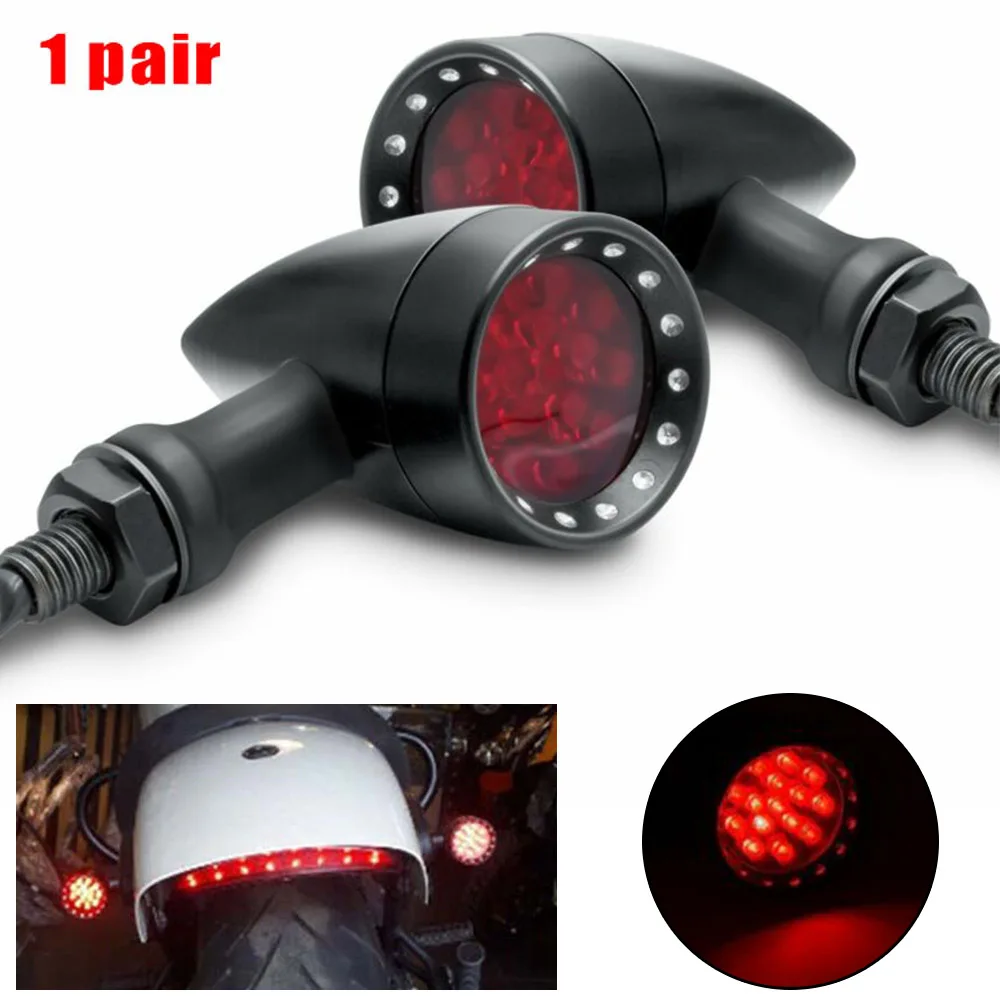 

For 10 mm Screw Motorcycle Lights Bullet Brake Turn Signal Tail For Bobber Cafe