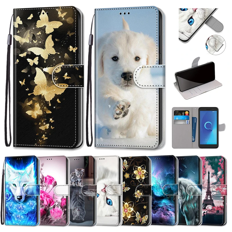 Чехол для Samsung Galaxy A50 флип кейс A505 A505fn A505FM кожаный чехол с кошкой и лисой Магнитный