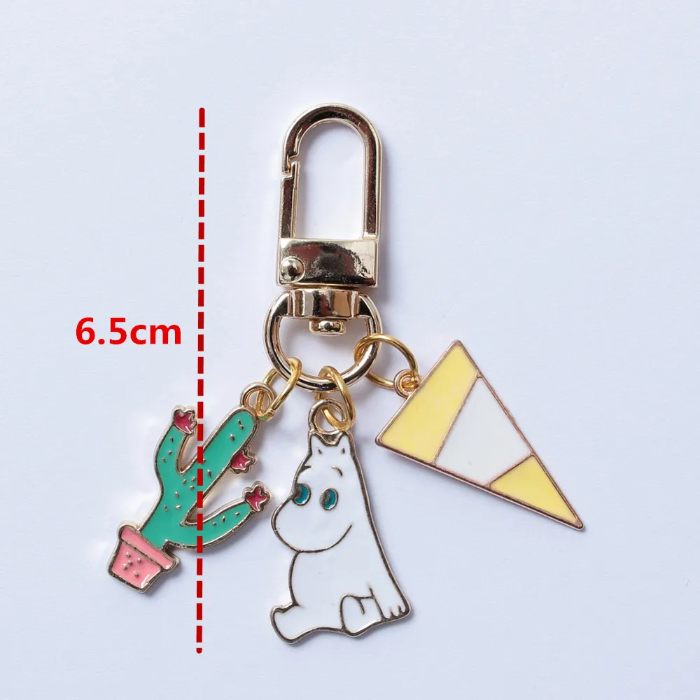Moomin Mummi брелок Новое поступление модный унисекс Бегемот персонажа плюшевый брелок Романтический мультфильм металлический брелок