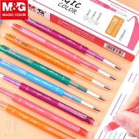 mg 6 colors cute retractable erasable pen 0 38mm erasable gel ink pens color pens writes erases heat vanish heat transfer pen