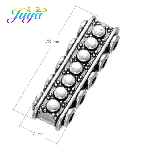 Juya Антикварные серебряные разделители для бижутерии 10 шт