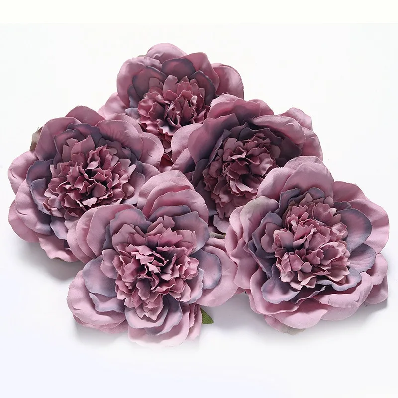 10pcs 10cm Silk Flowers For Home Decoration Large Peony Artificial Flower Head Wedding Diy Crafting Wall Backdrop | Дом и сад