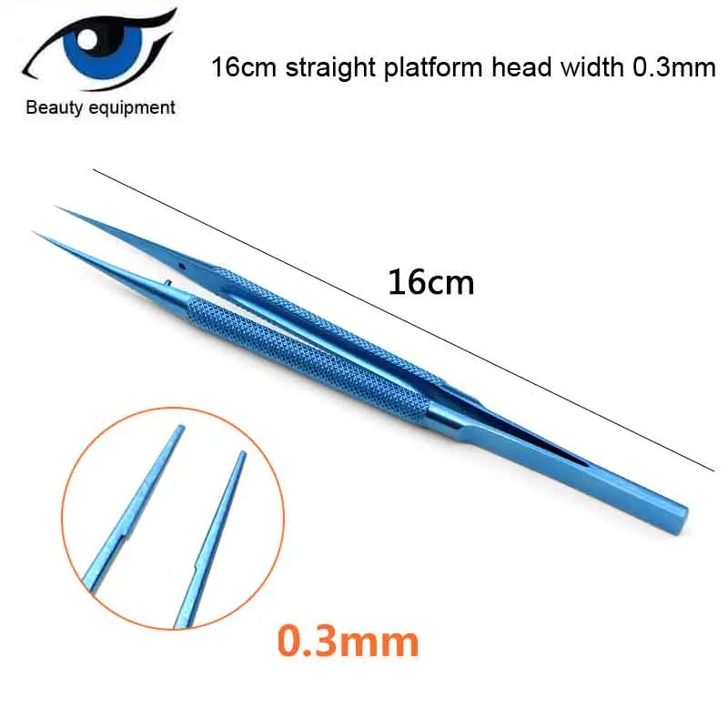 Микроскопический пинцет из титанового сплава с угловой головкой прямая