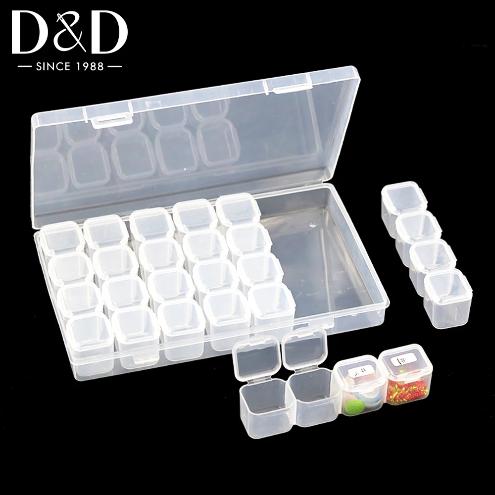 Регулируемая пластиковая коробка для хранения ювелирных изделий 28