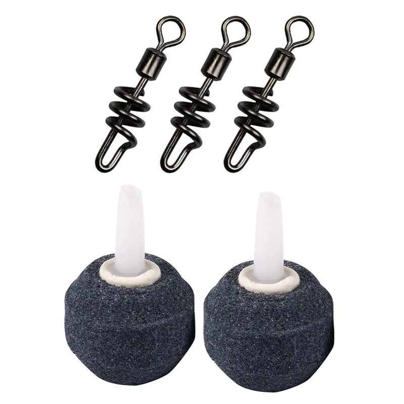 

30 Pcs Corkscrew Swivel Fishing Swivel Snap & 1 Set USB Charging Air Oxygen Pump Fish Tank