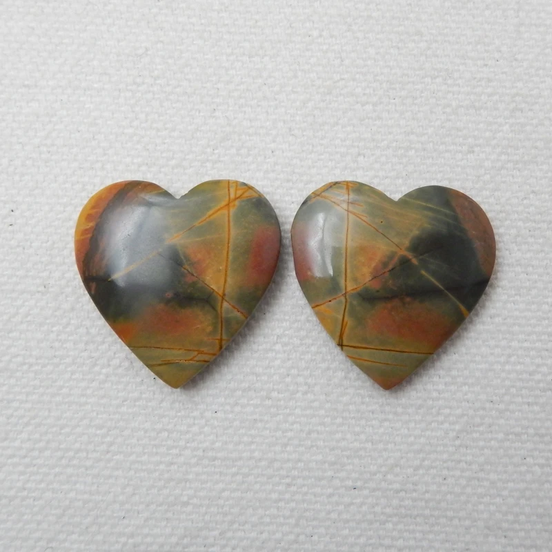 Натуральный Камень Многоцветный Пикассо яшма ручной работы сердце из кабошона