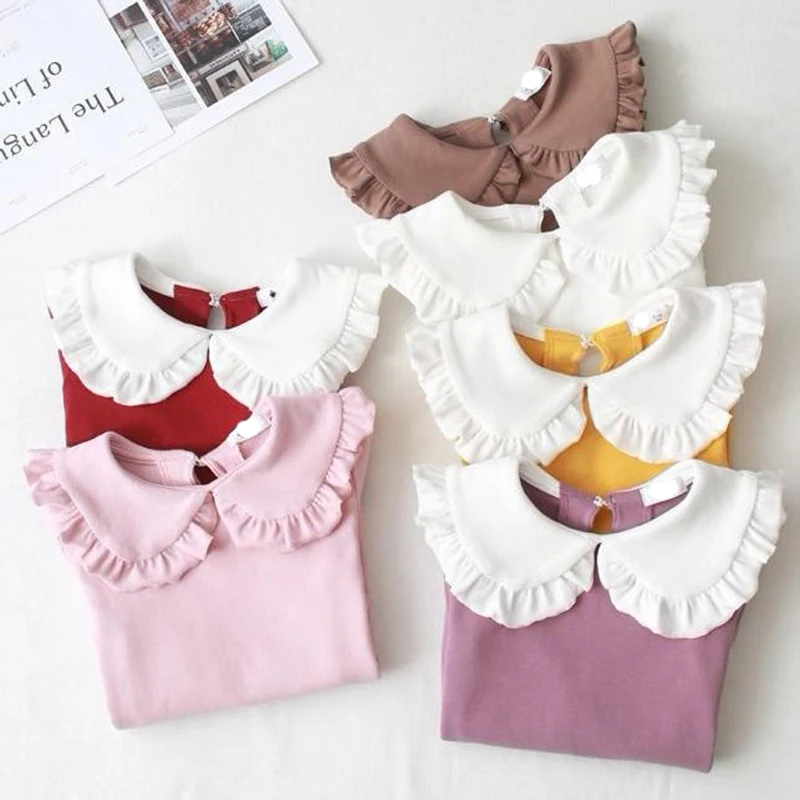 Baby Girls Blouse Spring Autumn Toddler Kids Tops Children Clothes For Princess Girl Shirt | Мать и ребенок