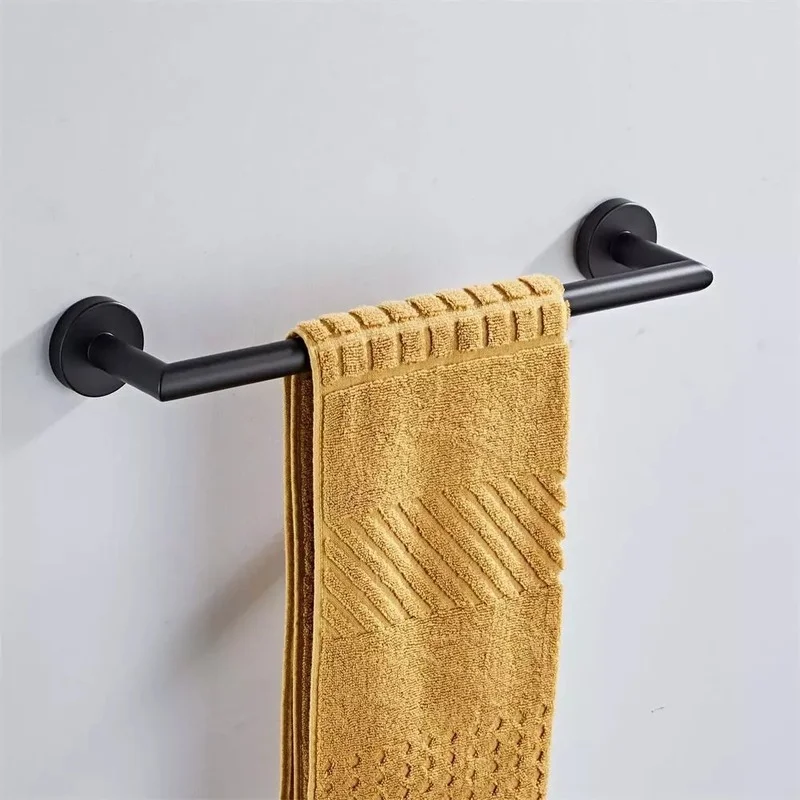 

Bathroom Hardware Set Black Towel Bar Towel Ring Toilet Paper Holder Robe Hook Bathroom Accessories Bathroom Fixture