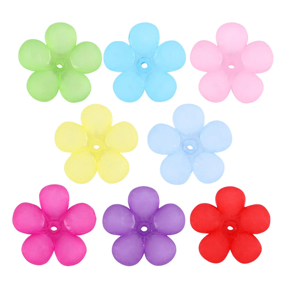 

380PCS DIY Jewelry Making Accessories Decorative Acrylic Flower Beads Craft Ornaments for Home Shop