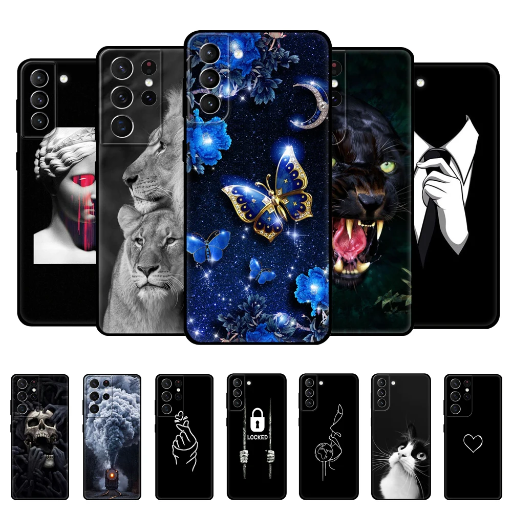 For Samsung Galaxy S21 | S21+ FE  Ultra 5G Case Back For Samsung S21 plus Phone Cover GalaxyS21 S 21 Silicon black tpu case