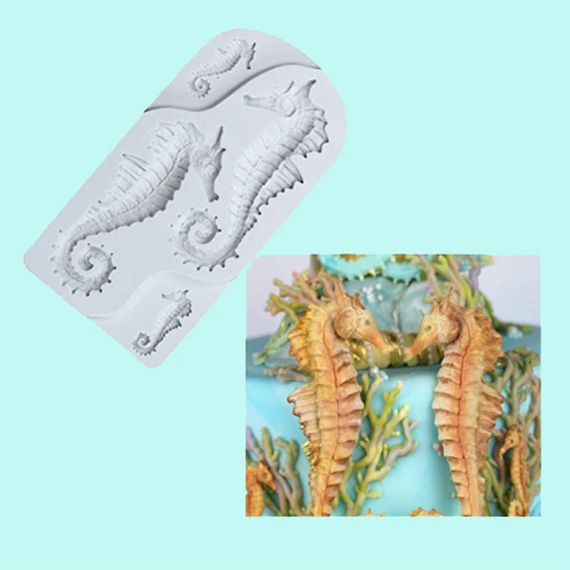 3 см/8 см 2019 новая INS Горячая морская лошадь силиконовая форма глиняная