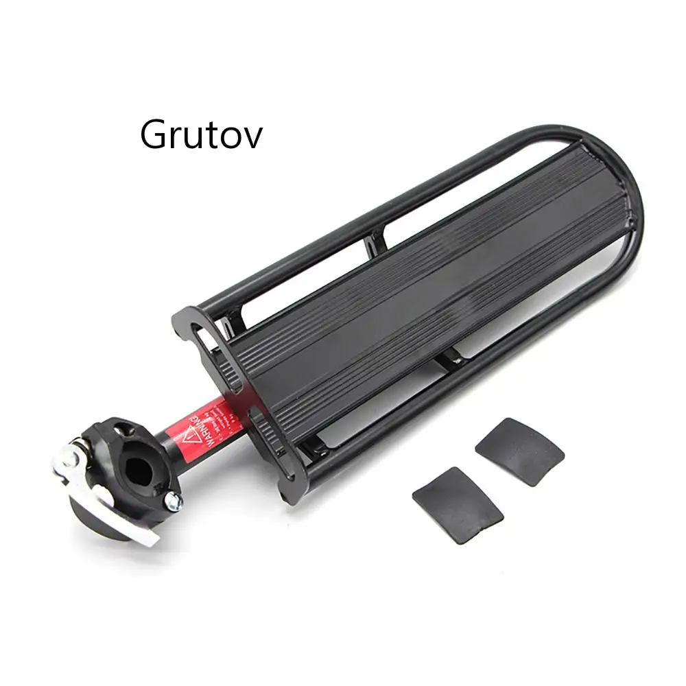 

Grutov 50KG Bicycle Luggage Carrier Bike Rack Aluminum Alloy Cargo Rear Rack Shelf Cycling Seatpost Bag Holder Stand MTB Install