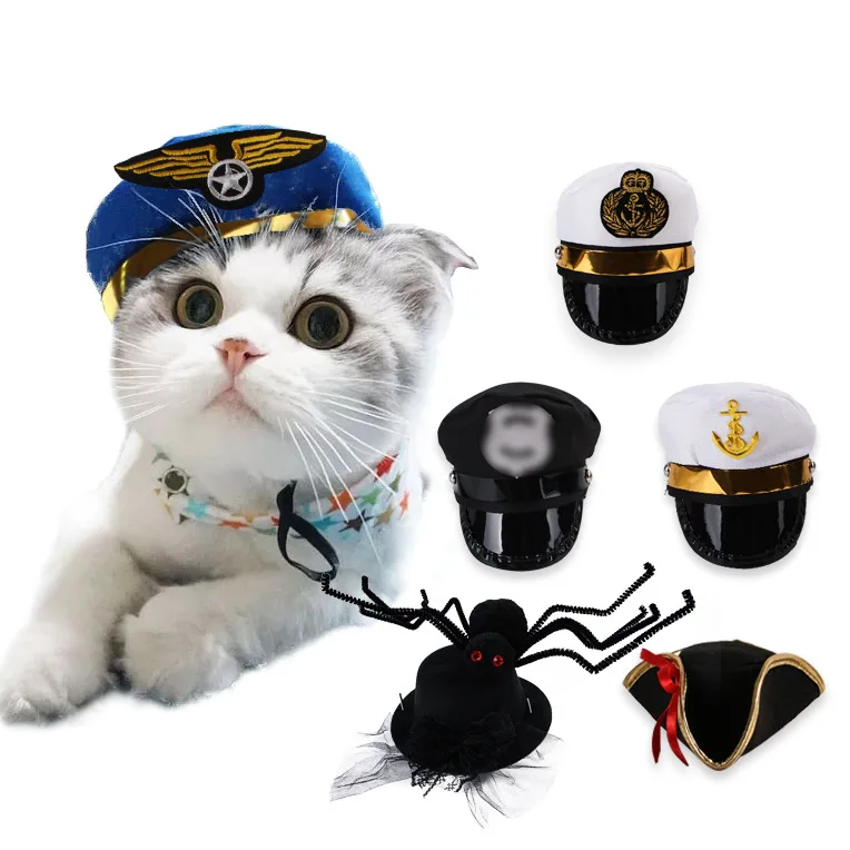 Creative Pet Hoed Politie Piraat Hond Caps Pilot Halloween Grappige Hoed Foto Kat Pose Prop Pet Hoofddeksels Accessoires Creative Pet Hoed Politie Piraat Hond Caps Pilot Halloween Grappige Hoed Foto Kat Pose Prop Pet Hoofddeksels Accessoires