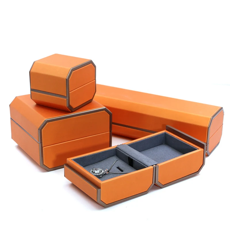 

Новая роскошная кожаная искусственная кожа для свадебной церемонии обручальное кольцо кулон ожерелье ювелирные изделия Подарочная коробка Органайзер