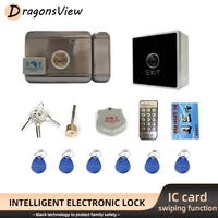 dragonsview electronic lock for video intercom with 12v 3a power supply exit button door phone system door access control unlock