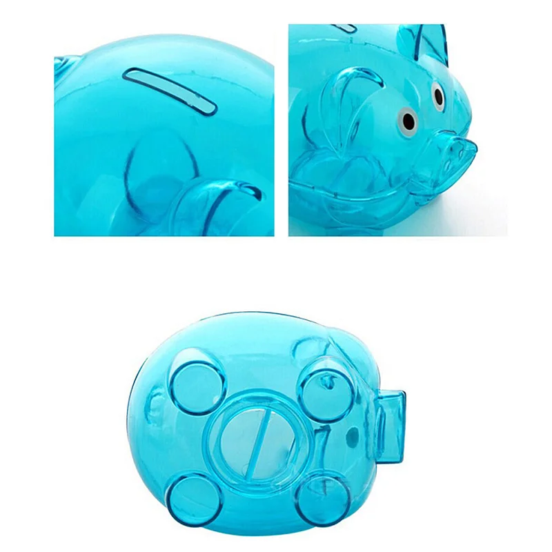 Новая прозрачная пластиковая Копилка чехол для монет мультяшная в форме свиньи