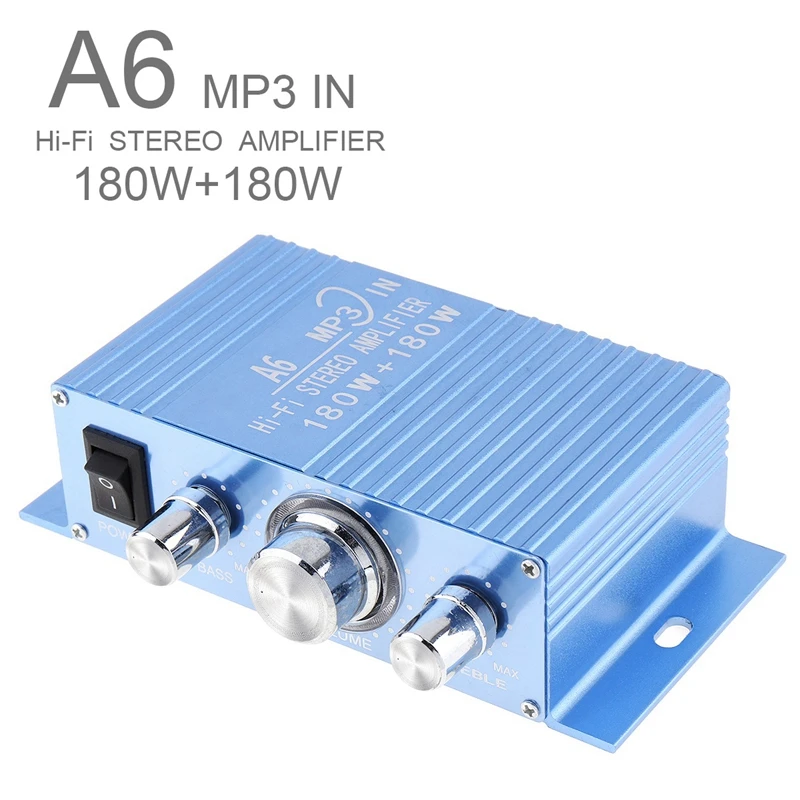 A6 усилитель мощности DC12V 2 0 канальный автомобильный компьютерный динамик DIY