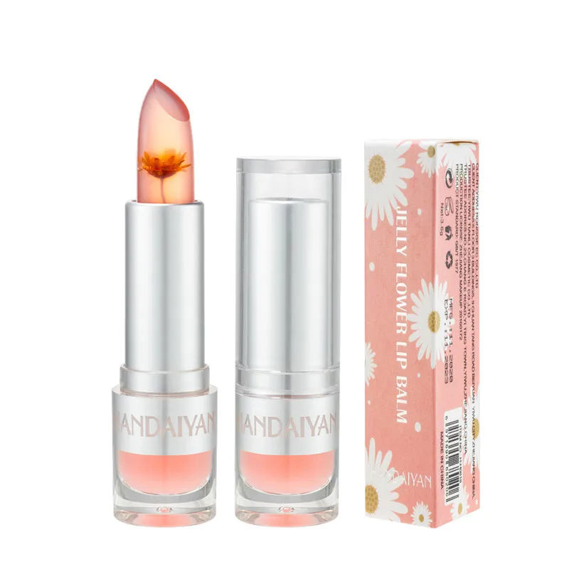 

Temperature Color Change Moisturizer Lip Gloss Transparent Jelly Flower Lipstick Waterproof Makeup Lip Cosmetic Makeup Tool