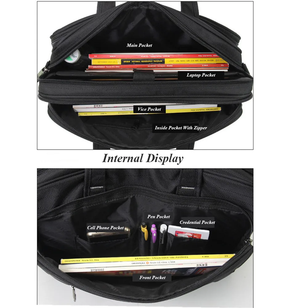 men briefcase handbags man work bag for lawyer office handbag women waterproof nylon laptop bags business 15 6 inches computer free global shipping
