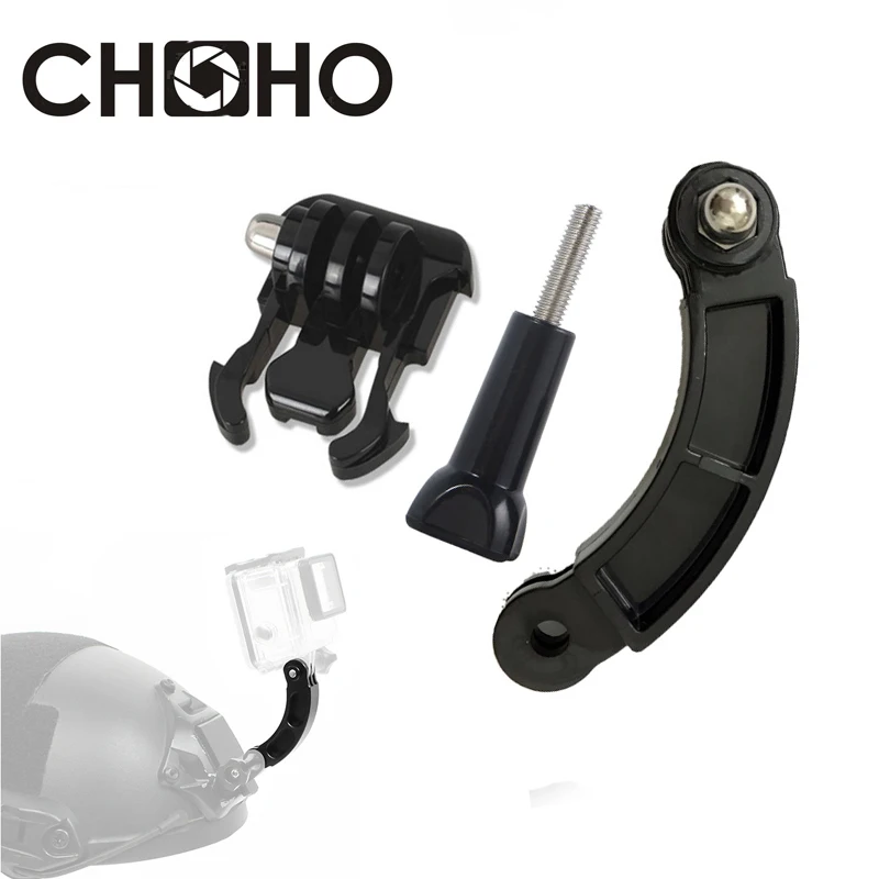For Gopro 9 10 Accessories Helmet Extension Selfie Stick Arm Bracket Mount Curved aluminum CNC for Go Pro Hero Xiaomi Yi SJCAM |