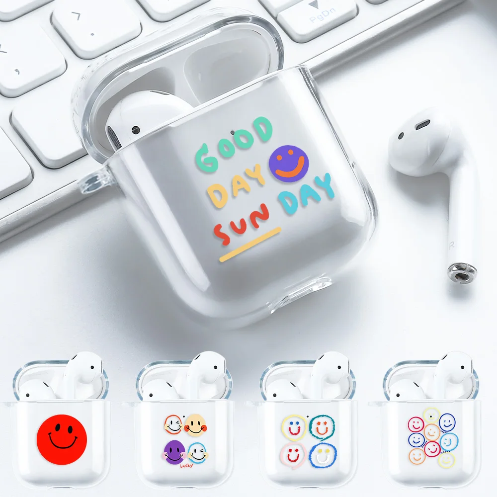 

Smiley Case For Airpods 3 Pro Cases Fundas Soft Silicone Earphone Cover For Apple Airpod 1/2 Headphone Shell TPU Protective Capa