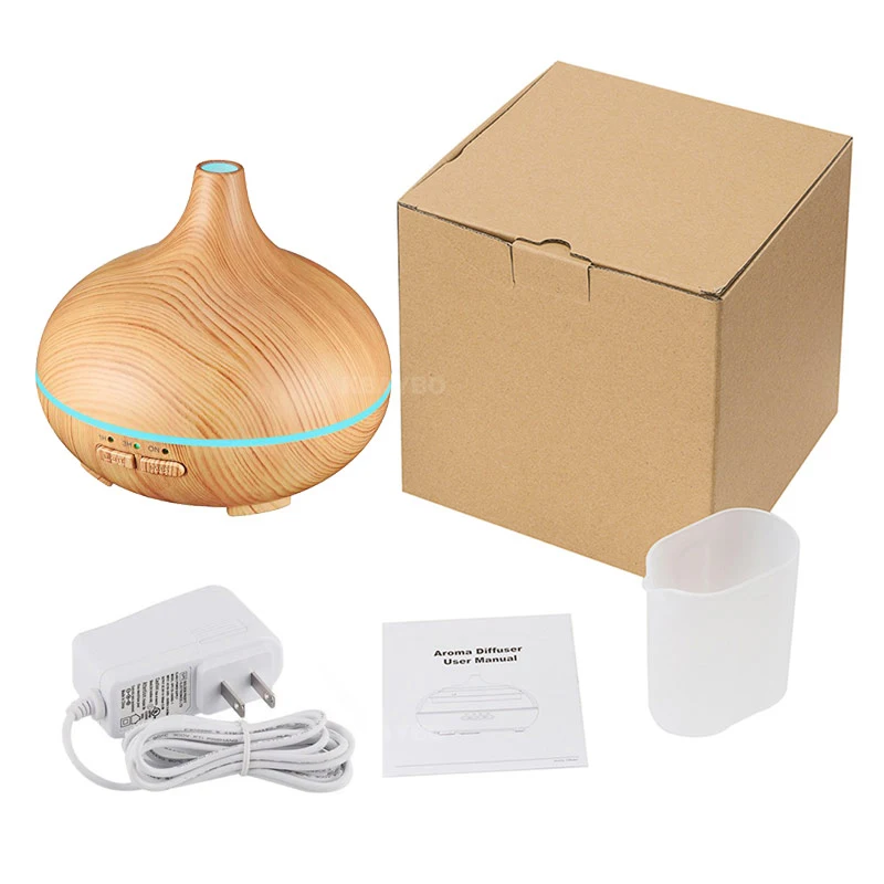 

150ml Aroma Essential Oil Diffuser Ultrasonic Air Humidifier with 4 Timer Settings 7 Color Changing LED lamp Whole House Humidi