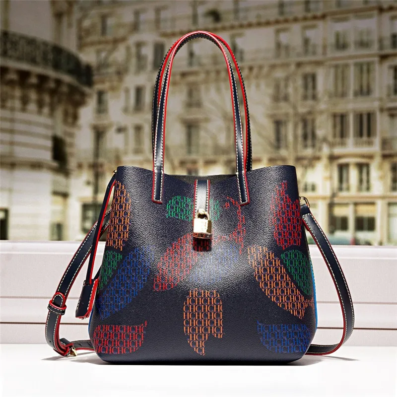

Handbags 2021 New Color Printing Bucket Bag Classic One-shoulder Messenger Bags High Quality Women Purse and Handbags Gg Bag