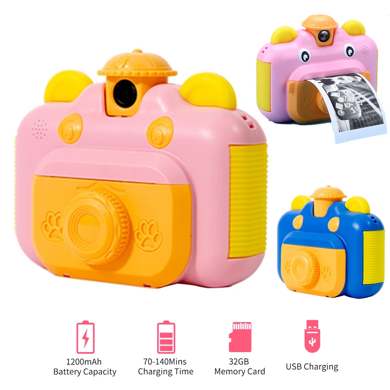 

1080P HD Children Camera For Kids Instant Camera Digital Video Camera For Children Photo Camera Toys For Girl Boy Birthday Gifts
