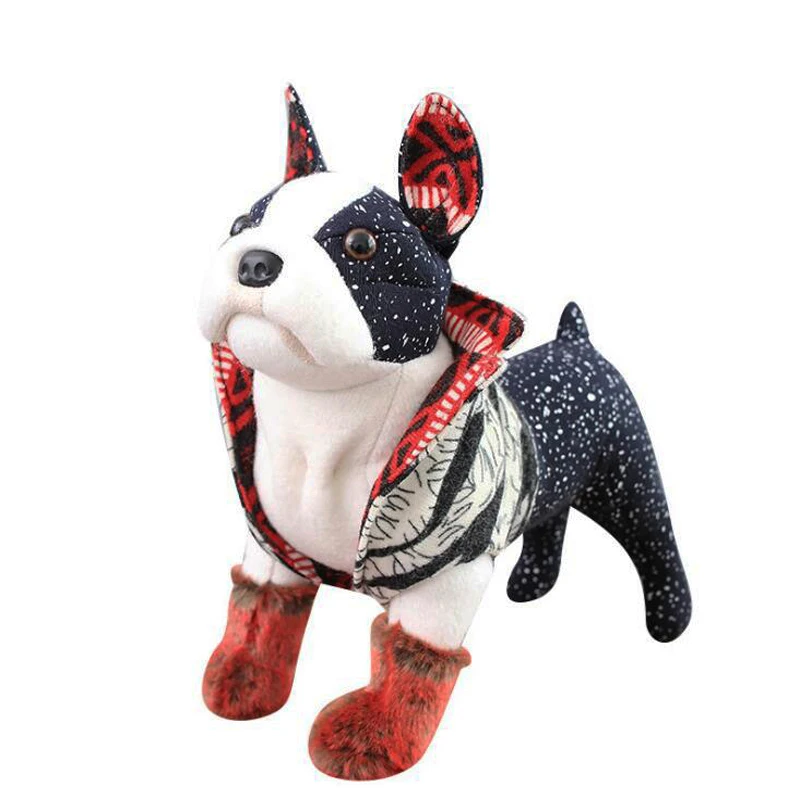 

Имитация мягкой бостонской вощеной собаки, Детская плюшевая игрушка, детская собака, подарок с животными