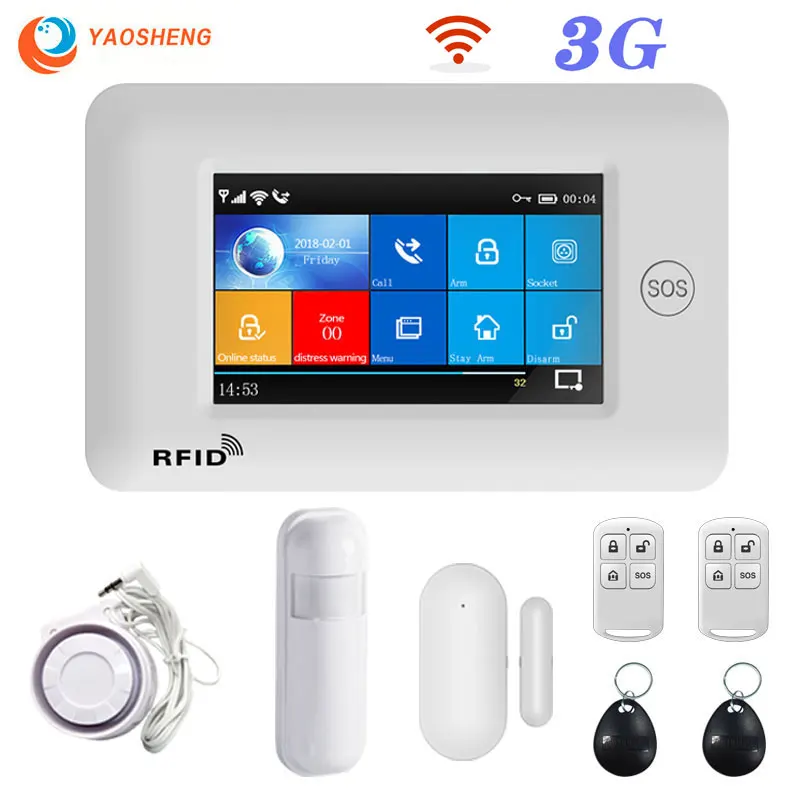 YAOSHENG PG-106 4G GSM WIFI GPRS Wireless 433MHz Smart Home Security Alarm Systems APP Remote Control For IOS Android System