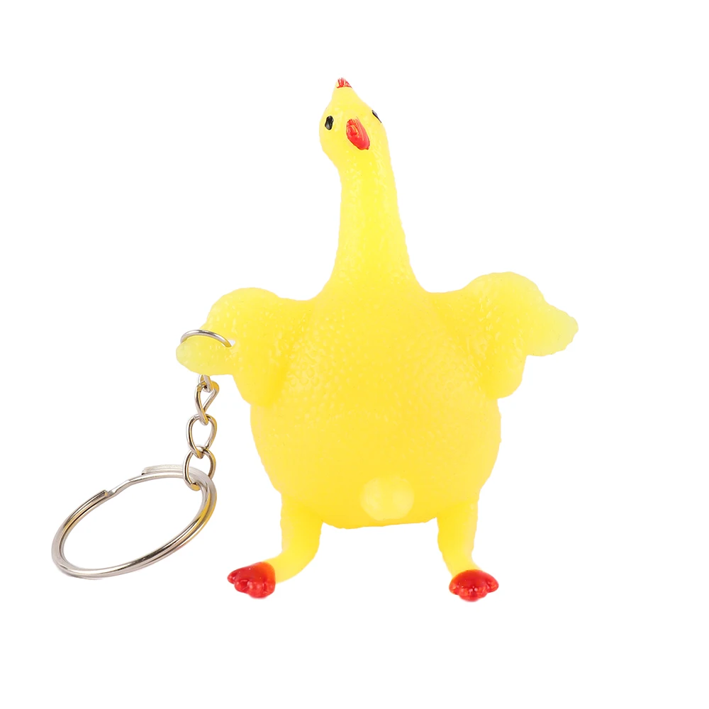 Приколы игрушки снятие стресса новинка Забавный брелок-гаджет курица яйцо