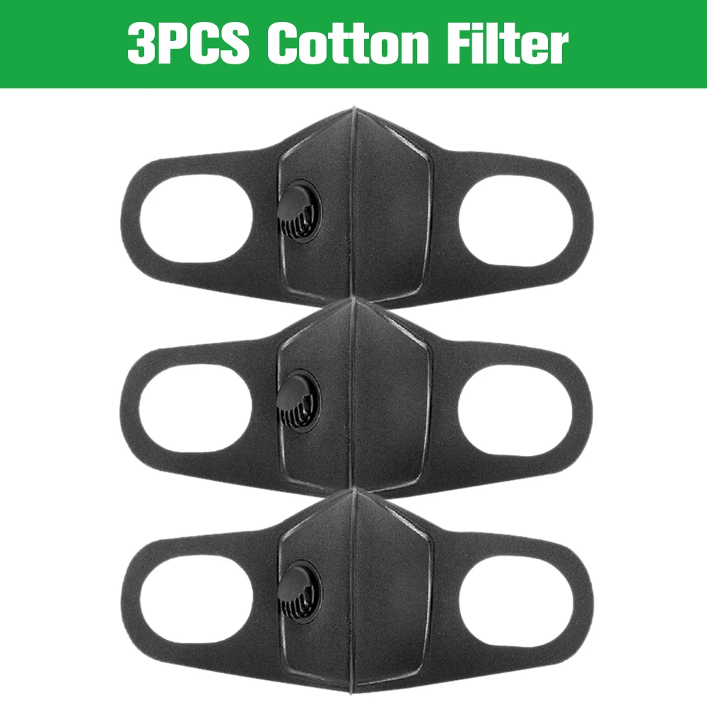 3pcs Type 5 Маска против пыли PM2.5 дышащие Теплые маски для рта с двойным фильтром дыхательный клапан костюм для женщин и мужчин анти-туман респиратор - Цвет: 3pcs Type 5