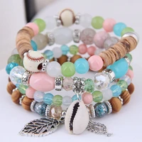 yada trendy natural seashell handmade braceletbangles for women multilayer bracelets charm bohemian crystal bracelet bt200396