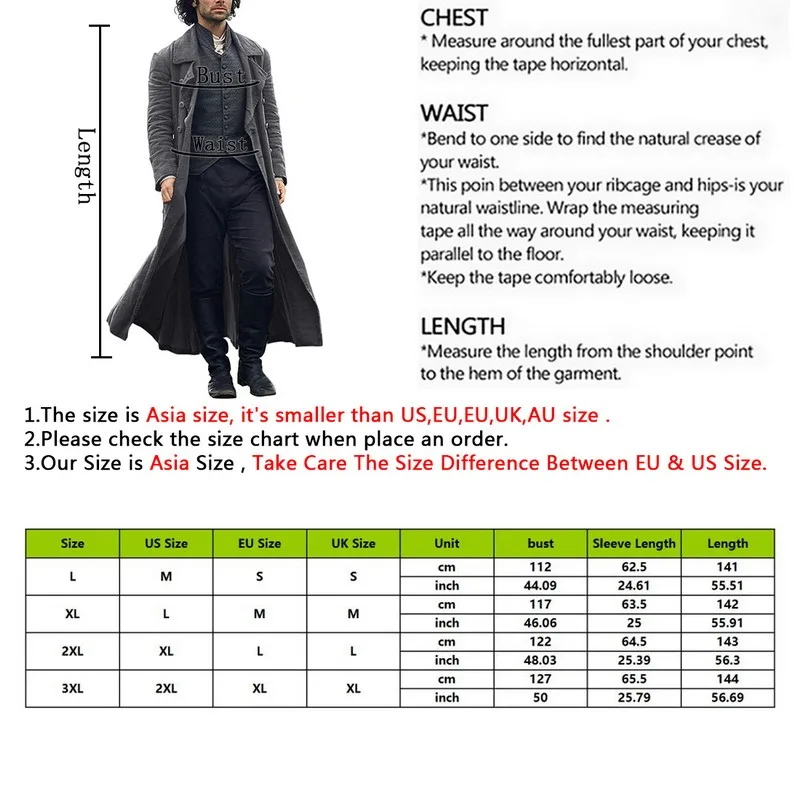Тренч мужской двубортный в готическом ретро стиле однотонная Осенняя винтажная