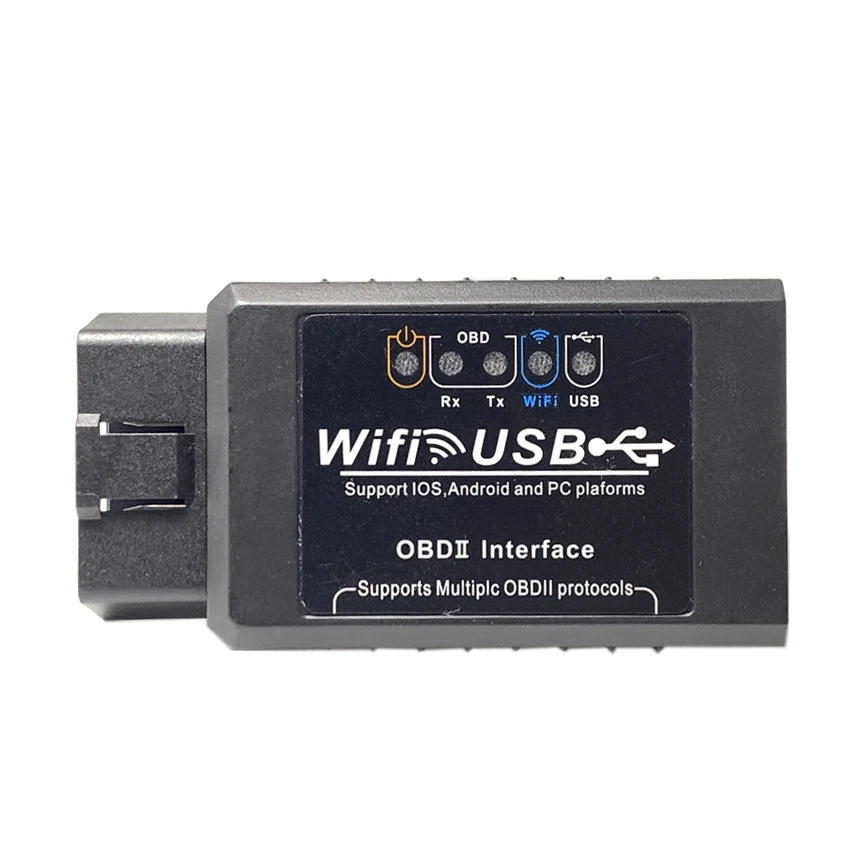 Новейший дизайн ELM 327 WIFI USB OBD2 автоматический диагностический инструмент для
