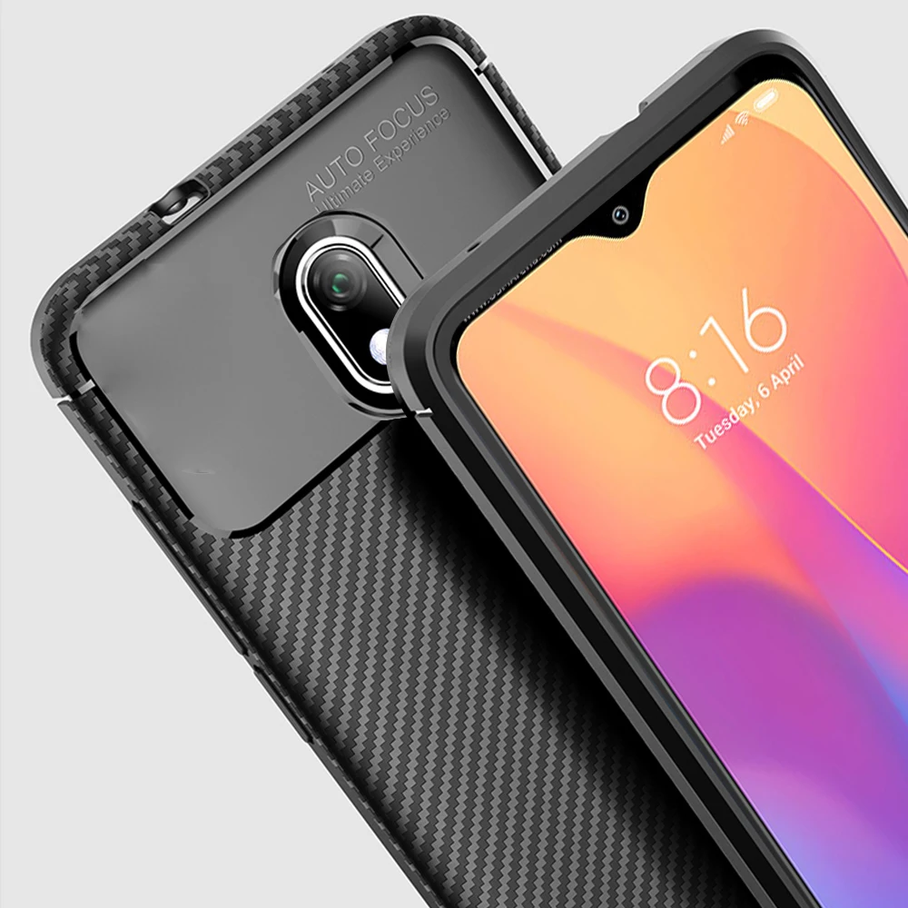 KEYSION противоударный чехол для Xiaomi Redmi 8A 8 7A 7 из углеродного волокна 360 полная