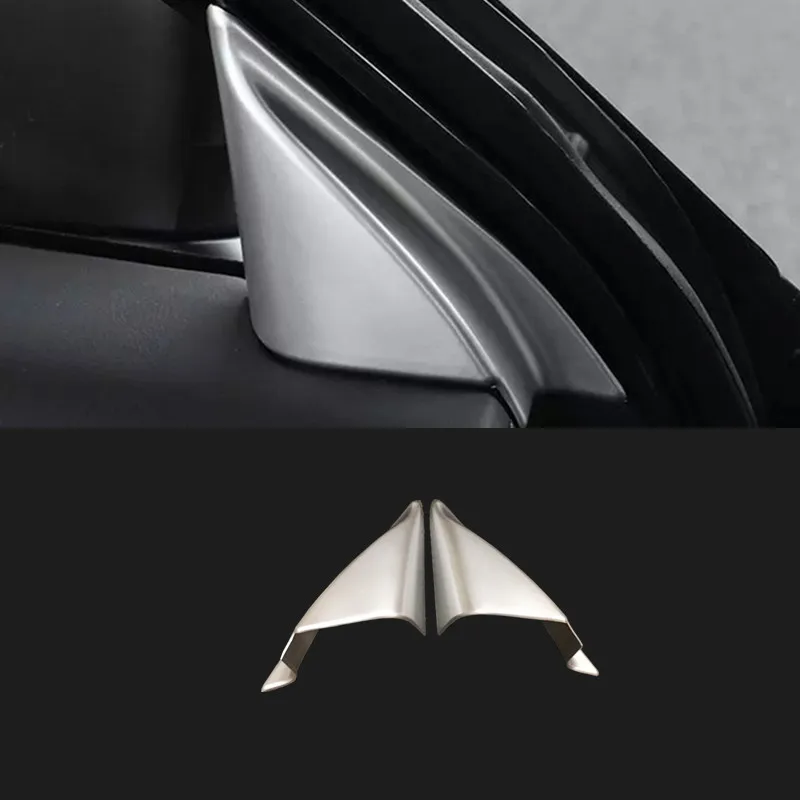 

ABS Matte/Carbon Car Front Door Window Inner Triangle A-Colum Cover Stickers Trim Accessories For Mazda CX-5 CX5 CX 5 2017 -2019