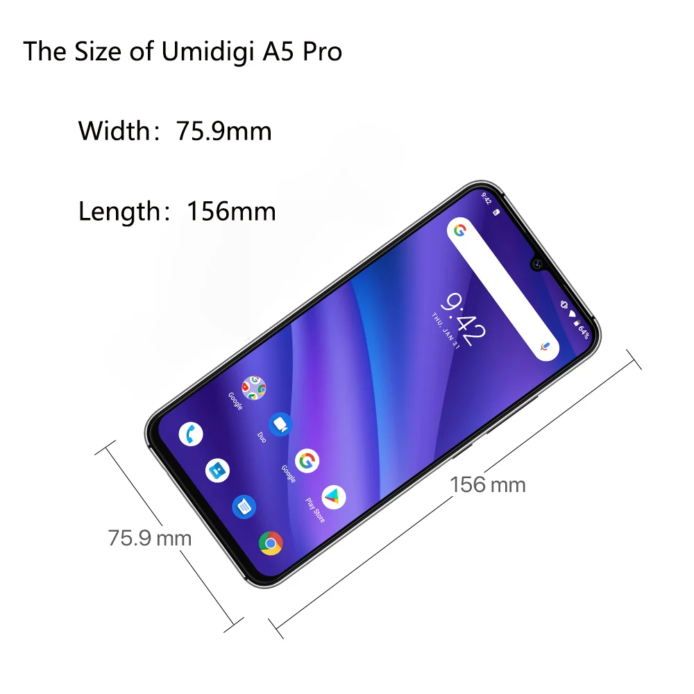Закаленное стекло для UMIDIGI A5 Pro глобальная Версия защитная пленка на переднюю