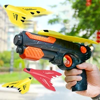 bubble catapult plane one click ejection model foam airplane with 4 pcs glider airplane launcher fun outdoor toy for kids 40