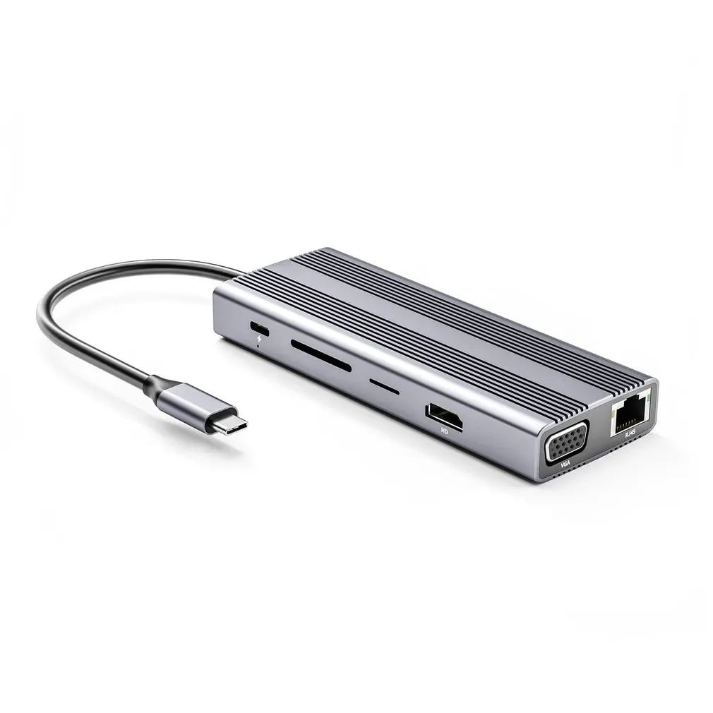 

USB-концентратор 12 в 1 с кардридером для TF-карт, USB 3,0, 2,0, 4K, HDMI