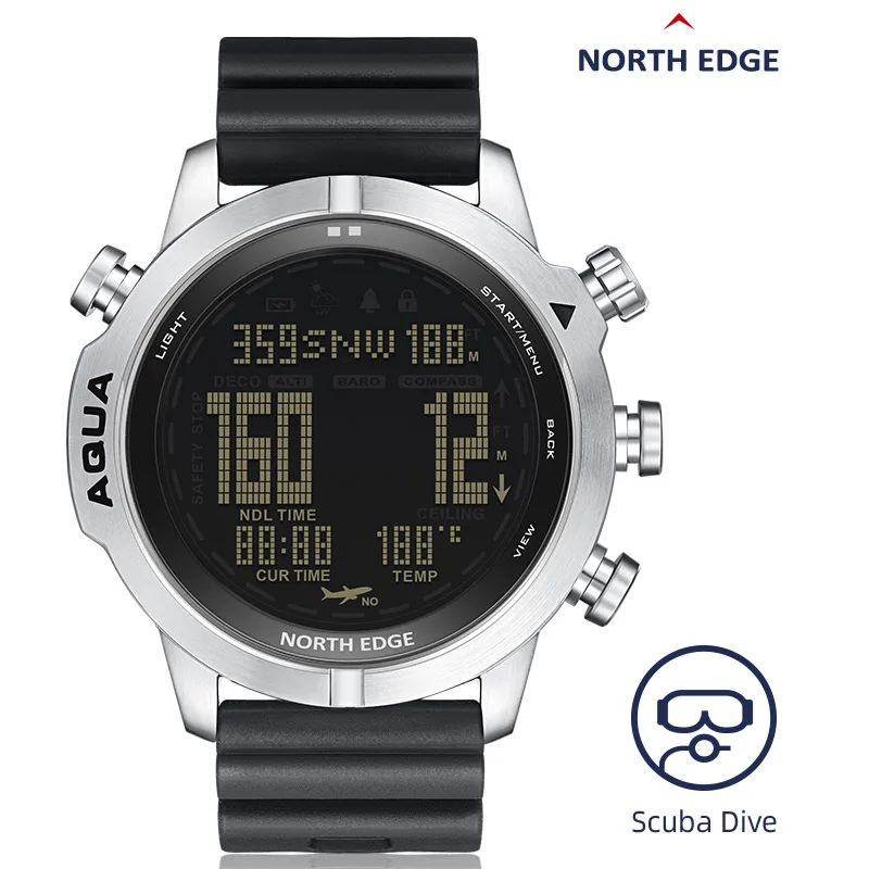 Men's Diving Waterproof 100M Smart Digital Freedom/Scuba Diving Watch Altimeter Barometer Compass Temperature Clock
