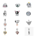 Новые модные очаровательные оригинальные Санта фон для детских фото в ночном небе бисер Подходит для к оригиналу Pandora, женский браслет, ювелирные изделия, подарок