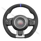 Ручная работа, черная замшевая искусственная кожа для Abarth 595 595C 695 695C 2016 2017-2021 Fiat 500 500C 2016-2021